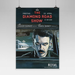 Plakat fuer Royal Baden. The Diamond Road Show. Gestaltung durch Mizko Design.