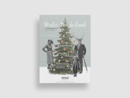 Museum Langmatt Poster. Gestaltung Mizko Design. Plakatserie. Winter Wonderland.